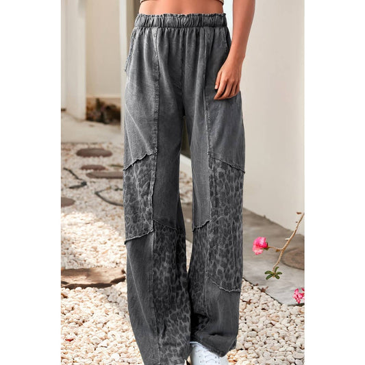 Leopard Patchwork Pants